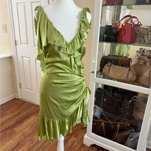 Cinq à Sept Lime Asymmetrical Dress